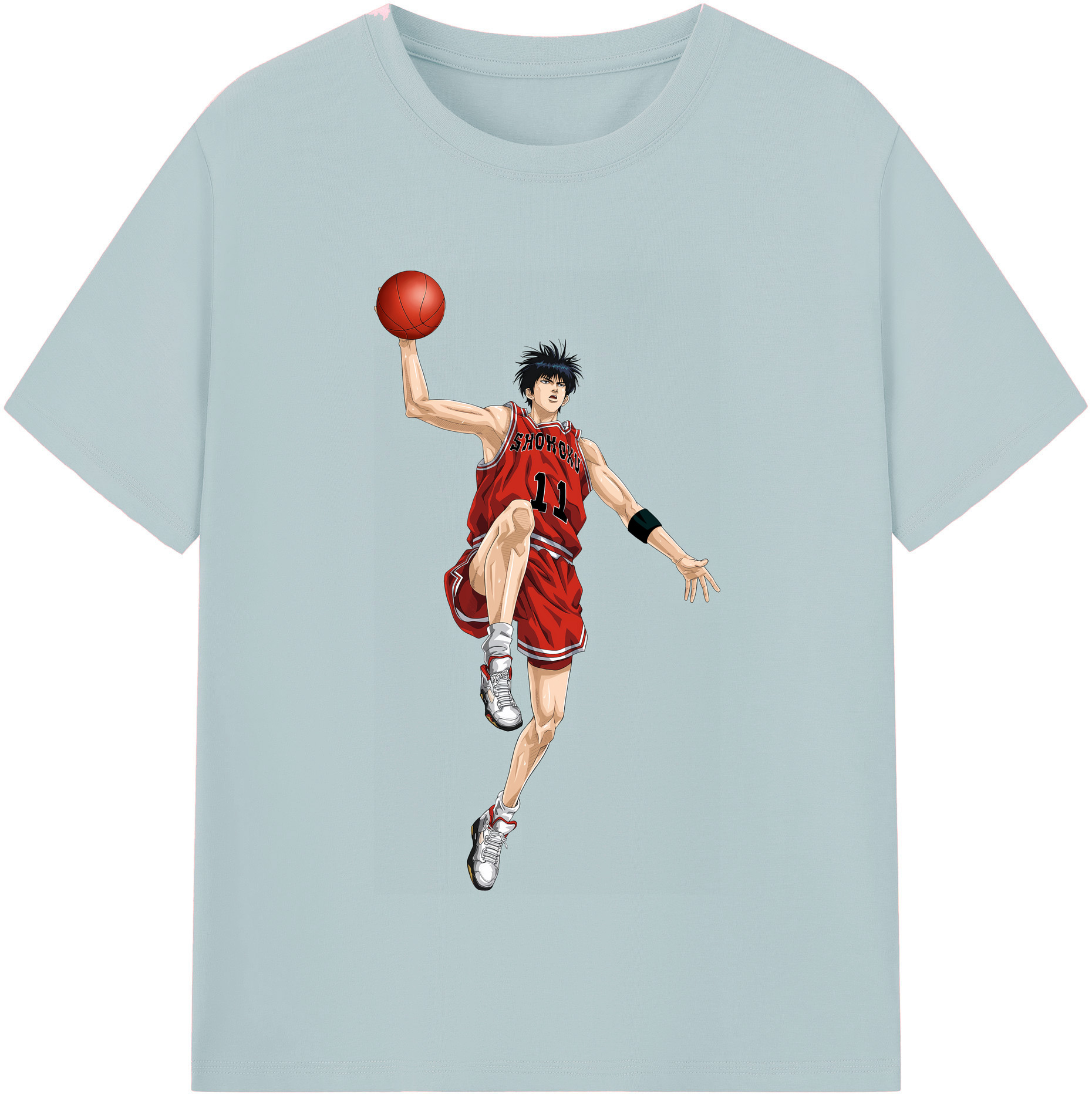 SLAM DUNK／スラムダンク 綿100％半袖Tシャツ（フロントプリント）